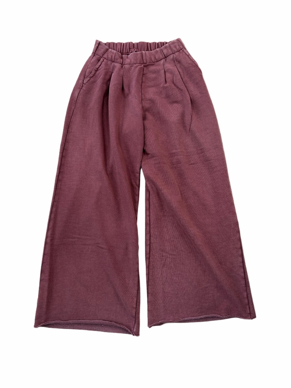 Aerie Women’s Size Small Regular Street Trouser Wide Leg Sweatpants in Dark Rust